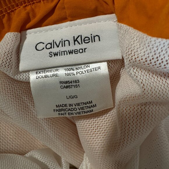 Calvin Klein Orange Swim Shorts Large Swimwear Trunks - Picture 3 of 5